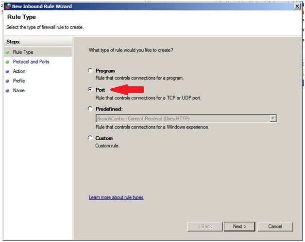 abrindo prts no firewall do Windows 2008