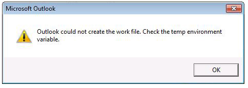 Błąd pliku programu Outlook
