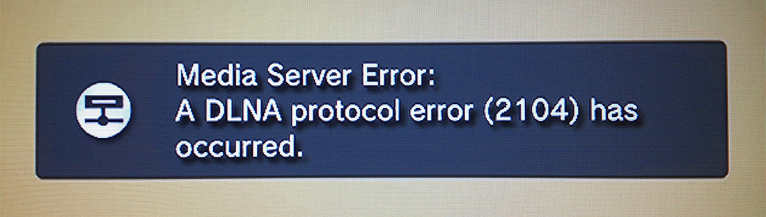 ps3 media server dlna protocol error 2104