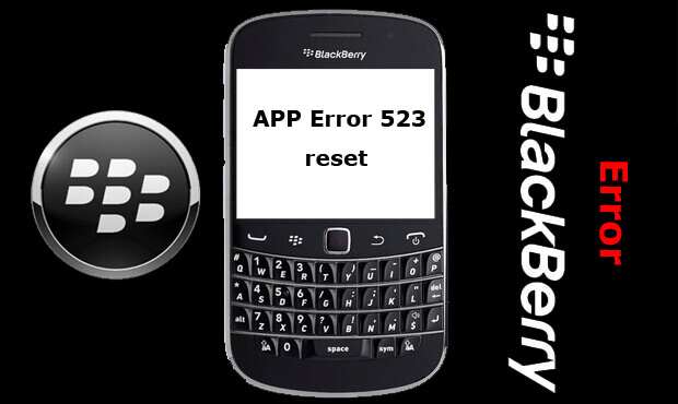 reset error in blackberry bold