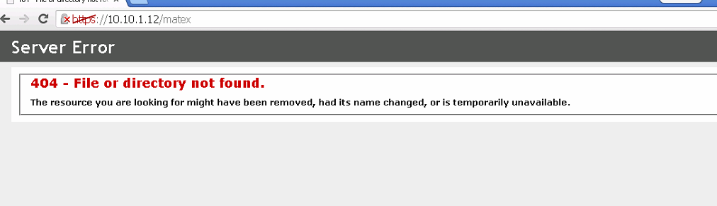 file o directory di errore 404 del server non è stato trovato affatto