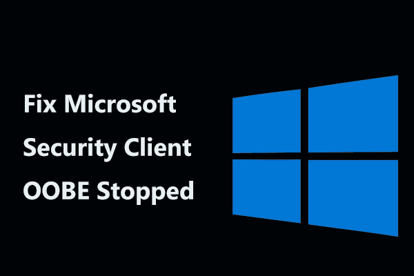 session microsoft security client oobe가 중지됨 원인