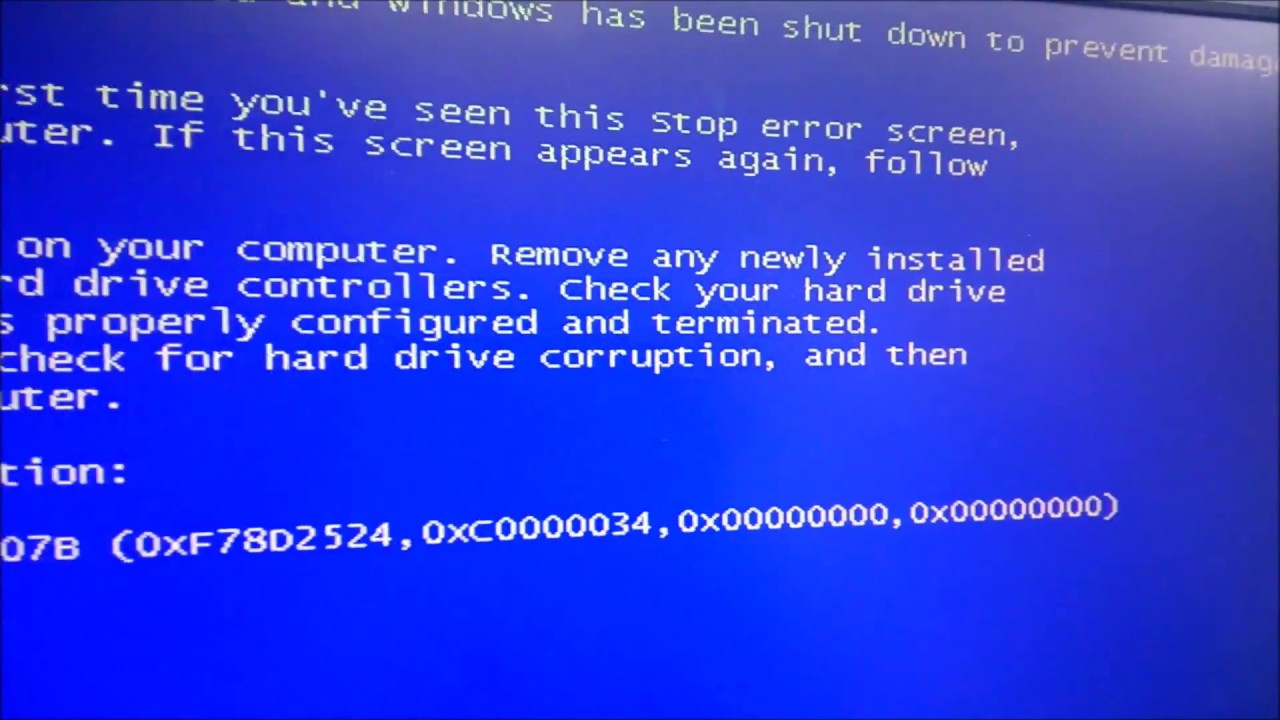 installationen kanske startar Windows blå skärm xp