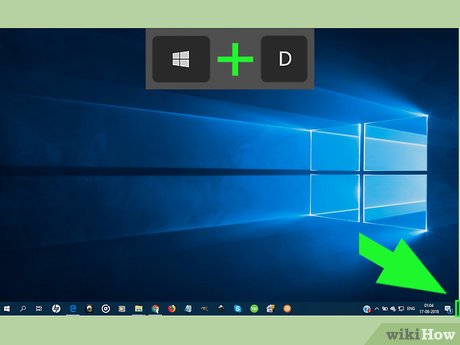 visa skrivbordsikonen i Windows 7 snabb start
