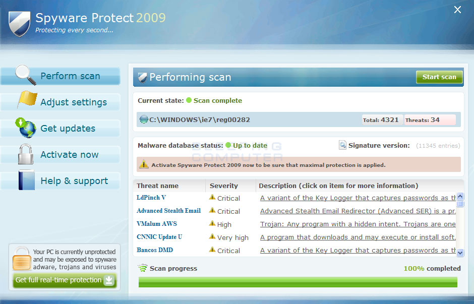 spyware care for 2009 fix