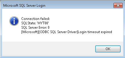 sql server odbc error