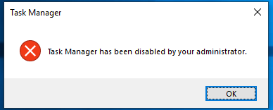task manager has been disabled by your administrator antivirus