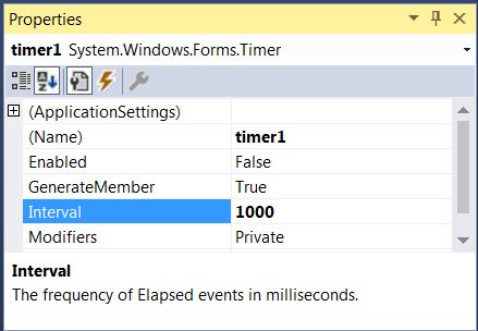 timer in windows application c#