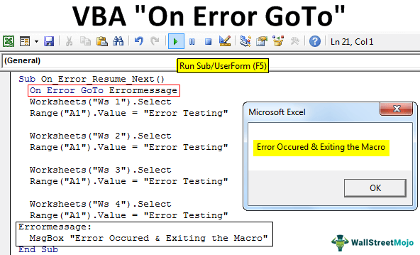 vba if error continue