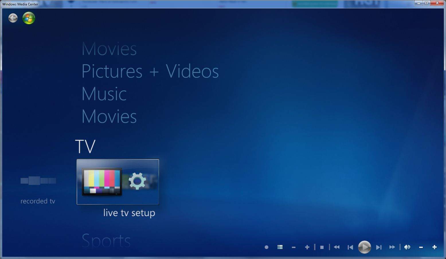 Video falsche Wahl Windows 8 Media Center