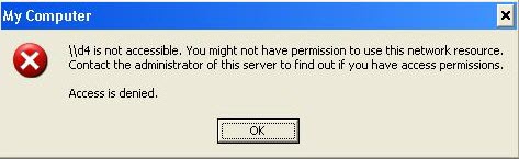 журнал общего доступа к принтеру Vista XP запрещен