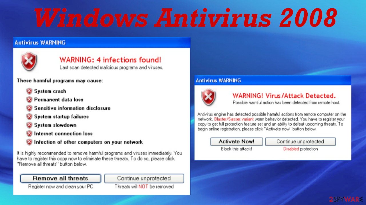 warning antivirus 2008 alert