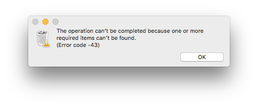 what was error code 43 mac