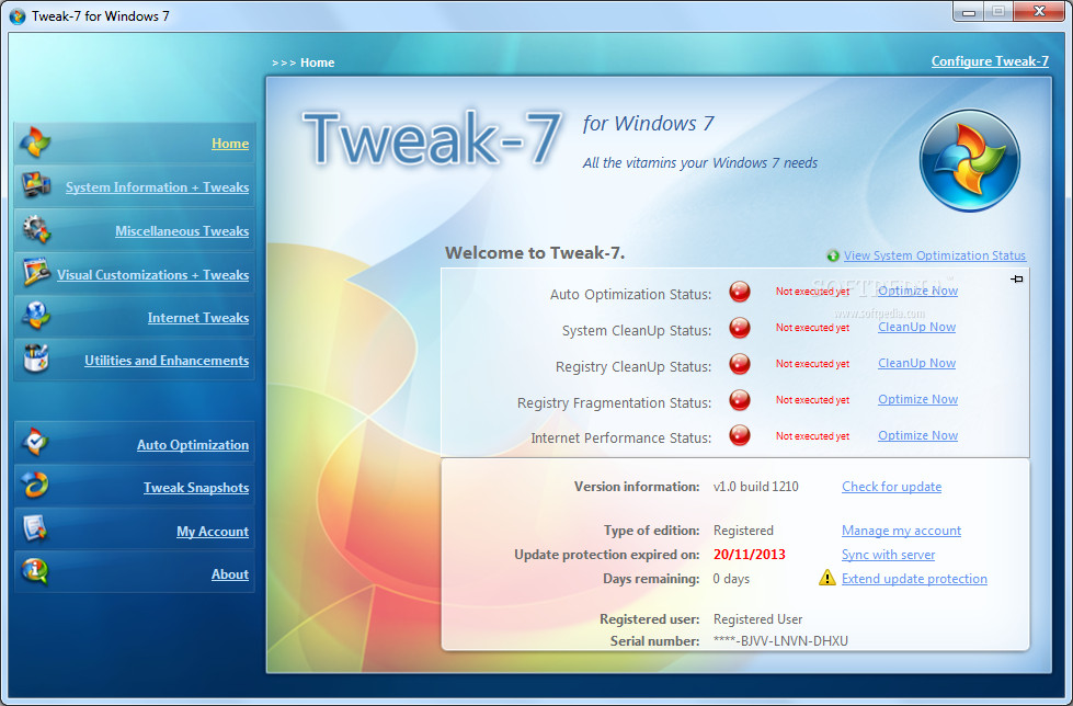 ajustement du noyau Windows 7
