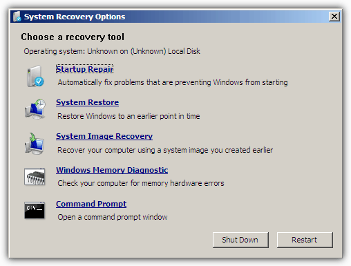 windows 7 recovery hard disk download free usb