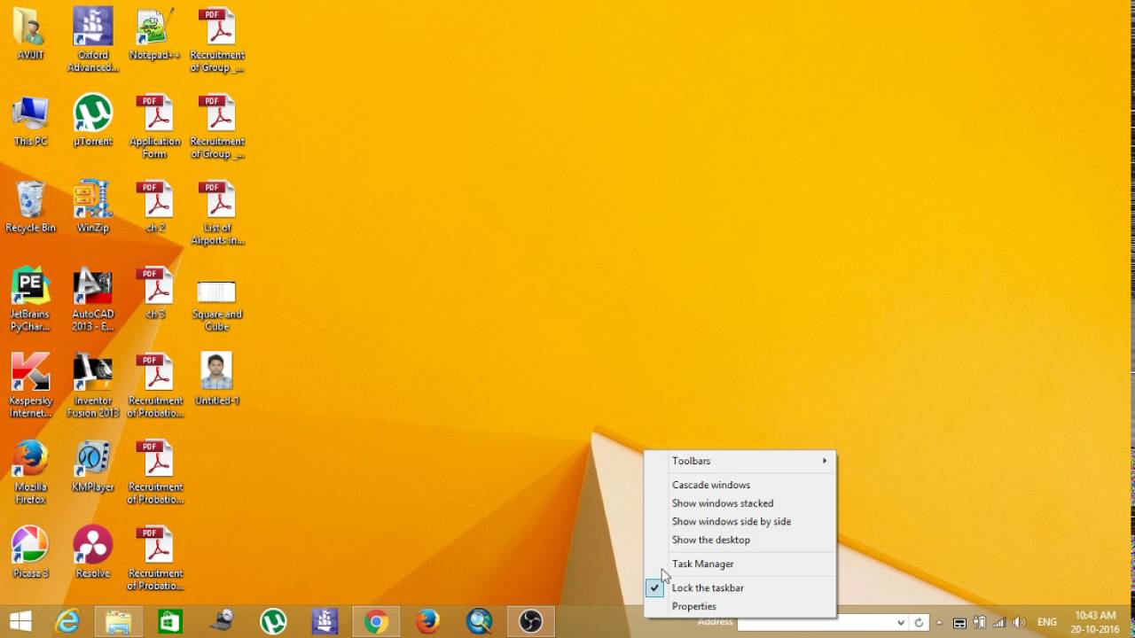 windows 7 eliminar la dirección fuera de la barra de tareas