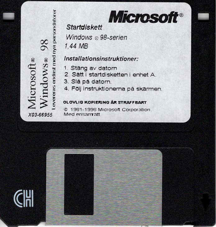 скачать содержимое основного диска Windows 98