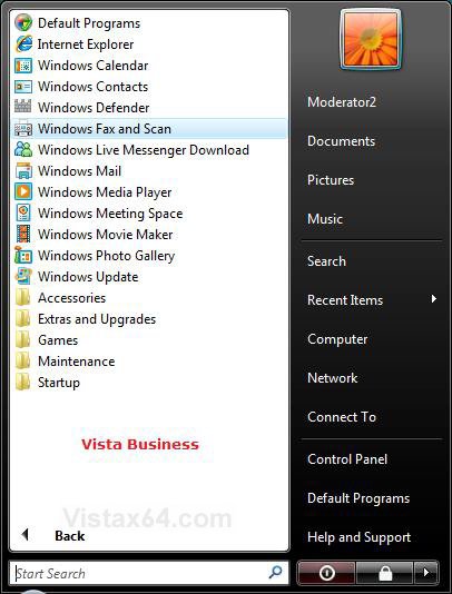 windows vista start menu shortcuts not working