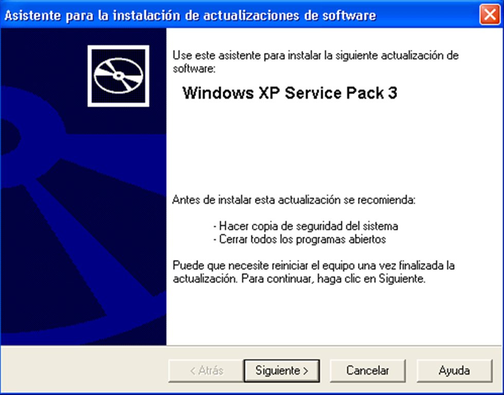 windows xp service pack 3 no pueden instala