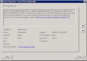 Read more about the article Suggestions To Fix Exchange 2010 Error Code 1603