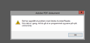 Read more about the article Cosa Dovresti Fare Con Adobe Error 1014?
