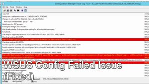Read more about the article Suggestions To Fix A Supported Version Of Wsus Not Found Sccm 2012