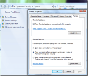 Read more about the article Devi Rimuovere Desktop Remoto Su Windows 7 O Vista. Problemi
