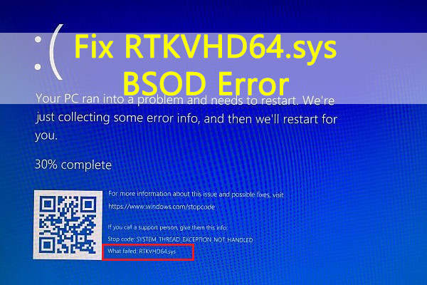 You are currently viewing Steps To Fix Rtkhdaud Sys Blue Screen Issues