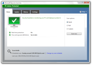 You are currently viewing Действия по устранению неполадок Windows Active Guard Microsoft Security Essentials