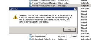 Read more about the article How To Fix Virtualcenter Service Failed To Start Error Code 2 Error