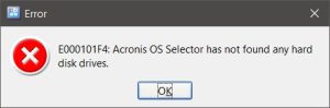 Read more about the article Как исправить, что Acronis просто не может найти жесткие диски