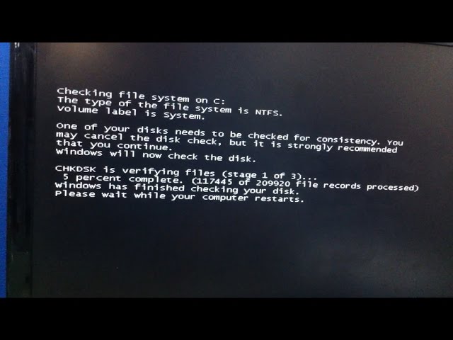 You are currently viewing NTFS 파일 시스템을 확인하는 데 적절한 문제가 있습니다.