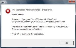 Read more about the article Best Way To Fix Warcraft 3 Access Violation Fatal Error On Windows 7