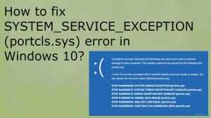 Read more about the article There Was A Problem With The Portcls.sys Stop Error.