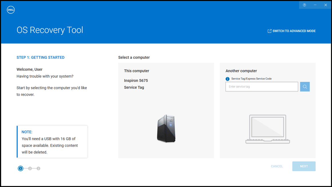 You are currently viewing Dell 지원 웹사이트에서 복구 디스크 복구 방법을 다운로드하십시오.