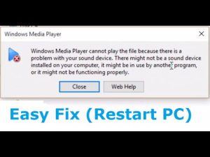 Read more about the article FIX: Windows Media Player의 오디오 오류