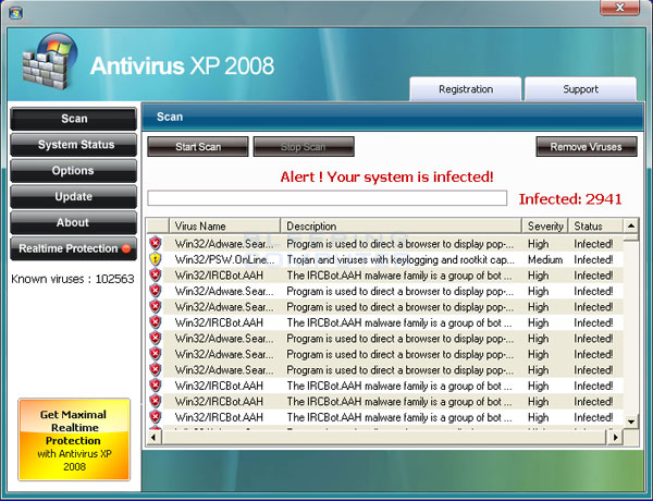 You are currently viewing XP 2007 Antivirus-Entfernungslösungen
