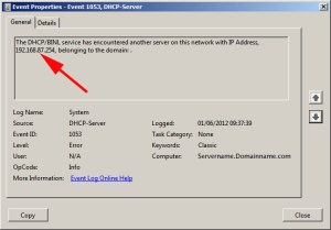 Read more about the article An Easy Way To Fix DHCP/binl Service Event ID 1053.