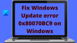 Read more about the article Tips Om Windows 7-updatefout 0x80070bc9 Op Te Lossen